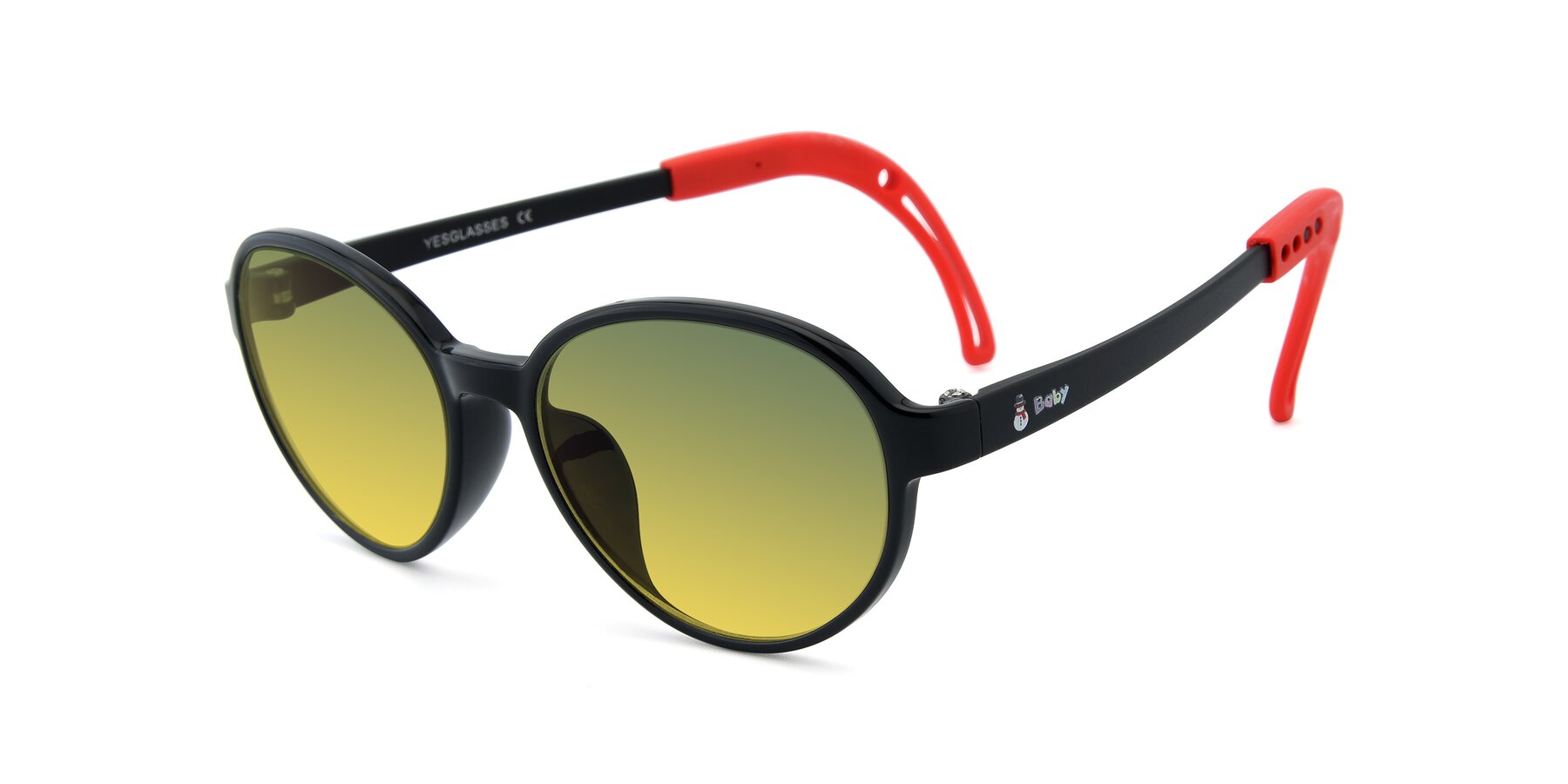 Angle of 1020 in Black-Red with Green / Yellow Gradient Lenses