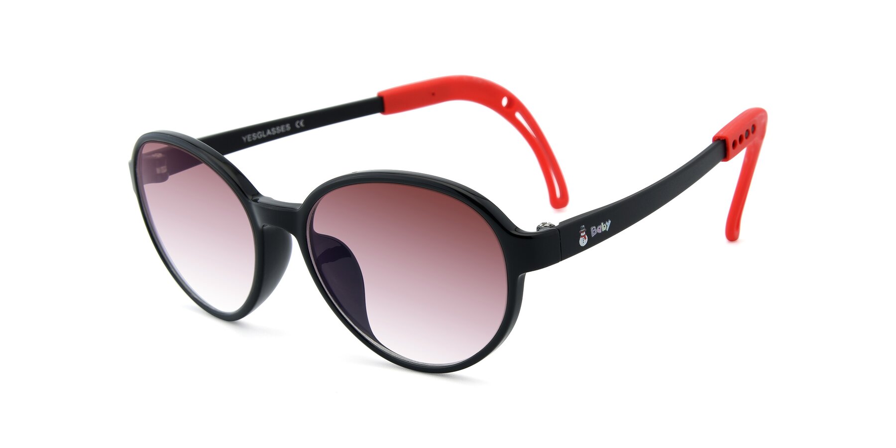 Angle of 1020 in Black-Red with Garnet Gradient Lenses