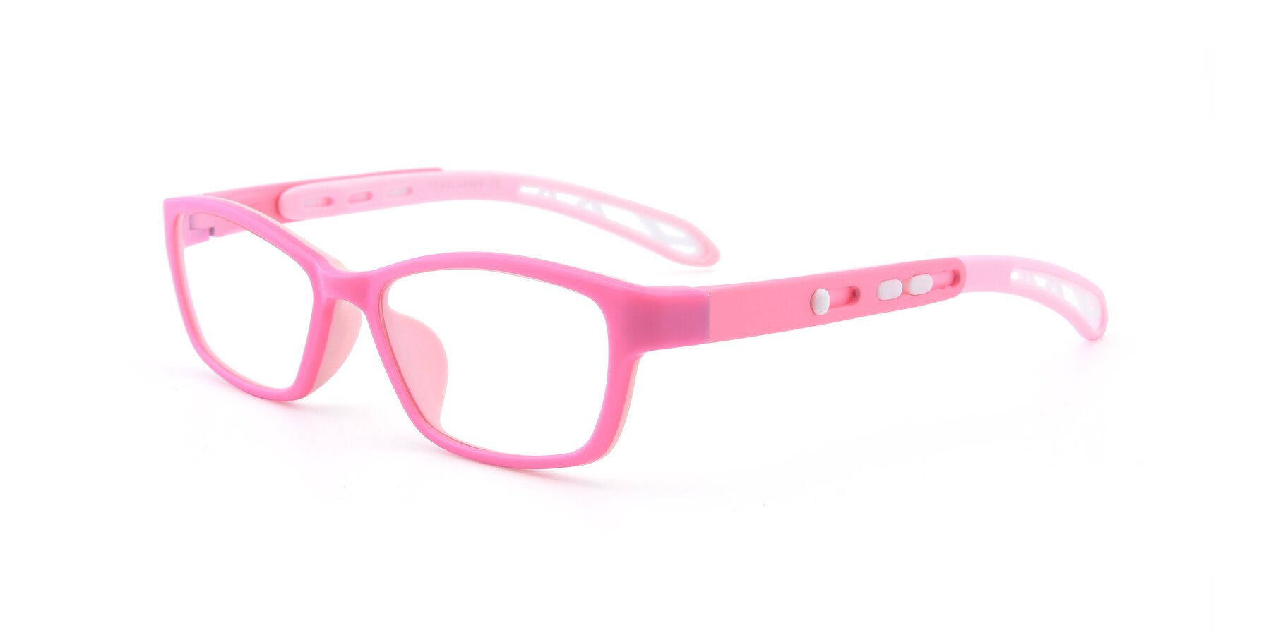 Angle of 1075 in Pink with Clear Eyeglass Lenses