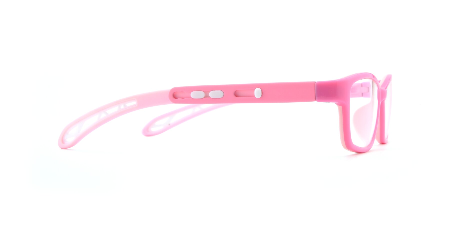 Side of 1075 in Pink with Clear Eyeglass Lenses