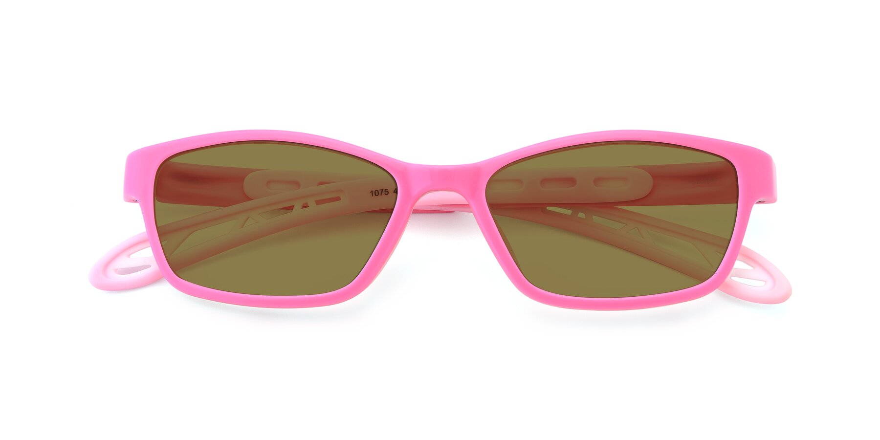 Folded Front of 1075 in Pink with Brown Polarized Lenses