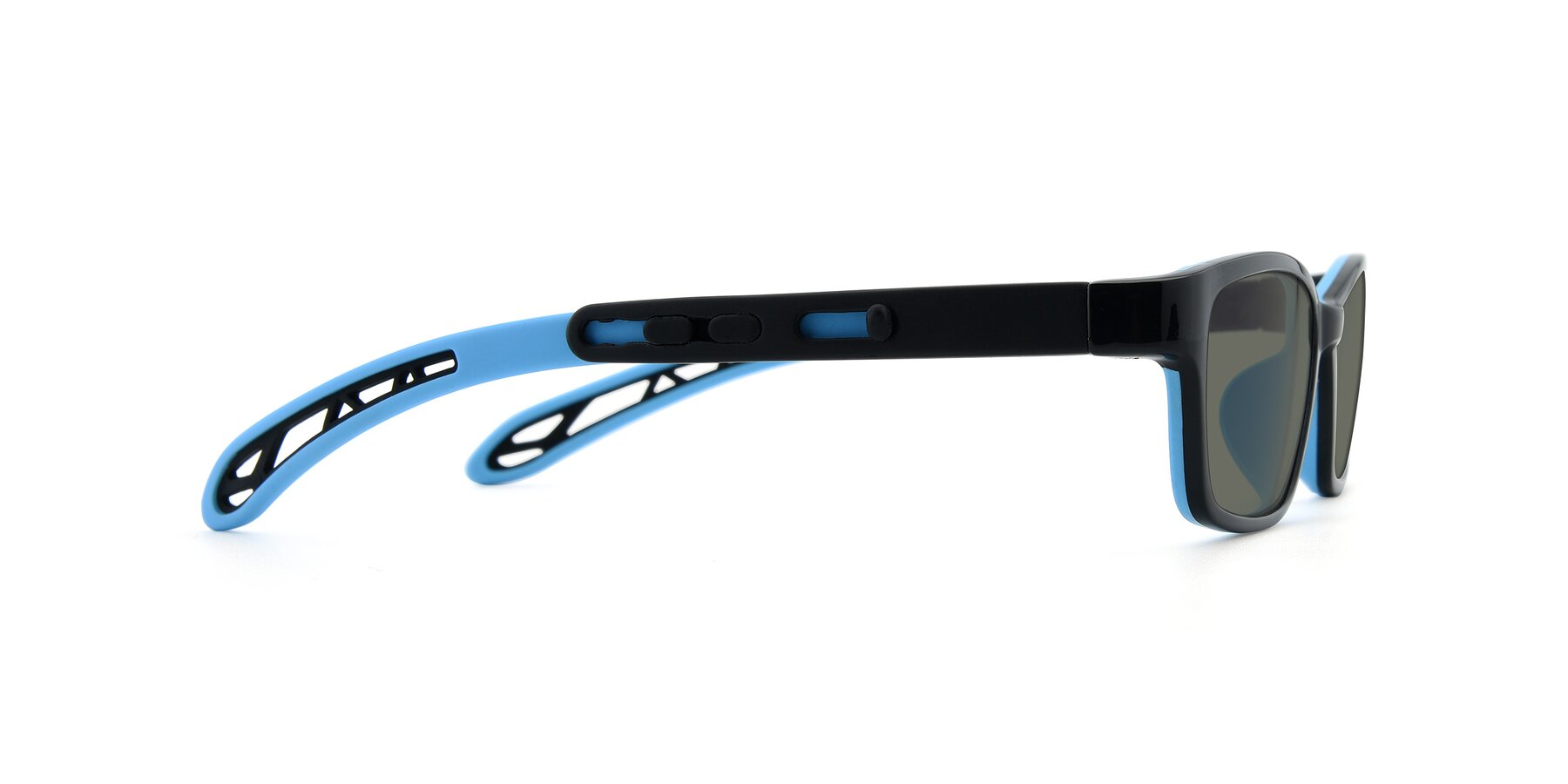 Side of 1075 in Black-Blue with Gray Polarized Lenses
