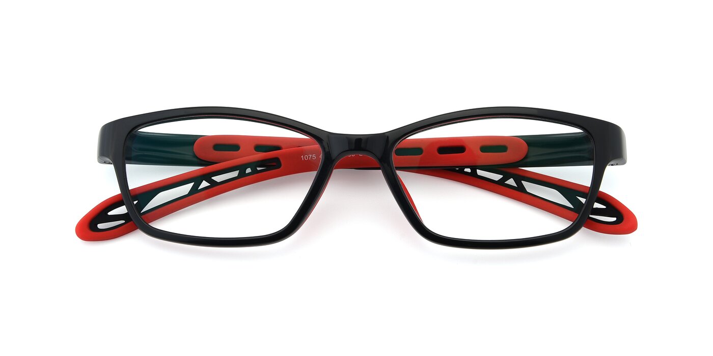 1075 - Black / Red Eyeglasses