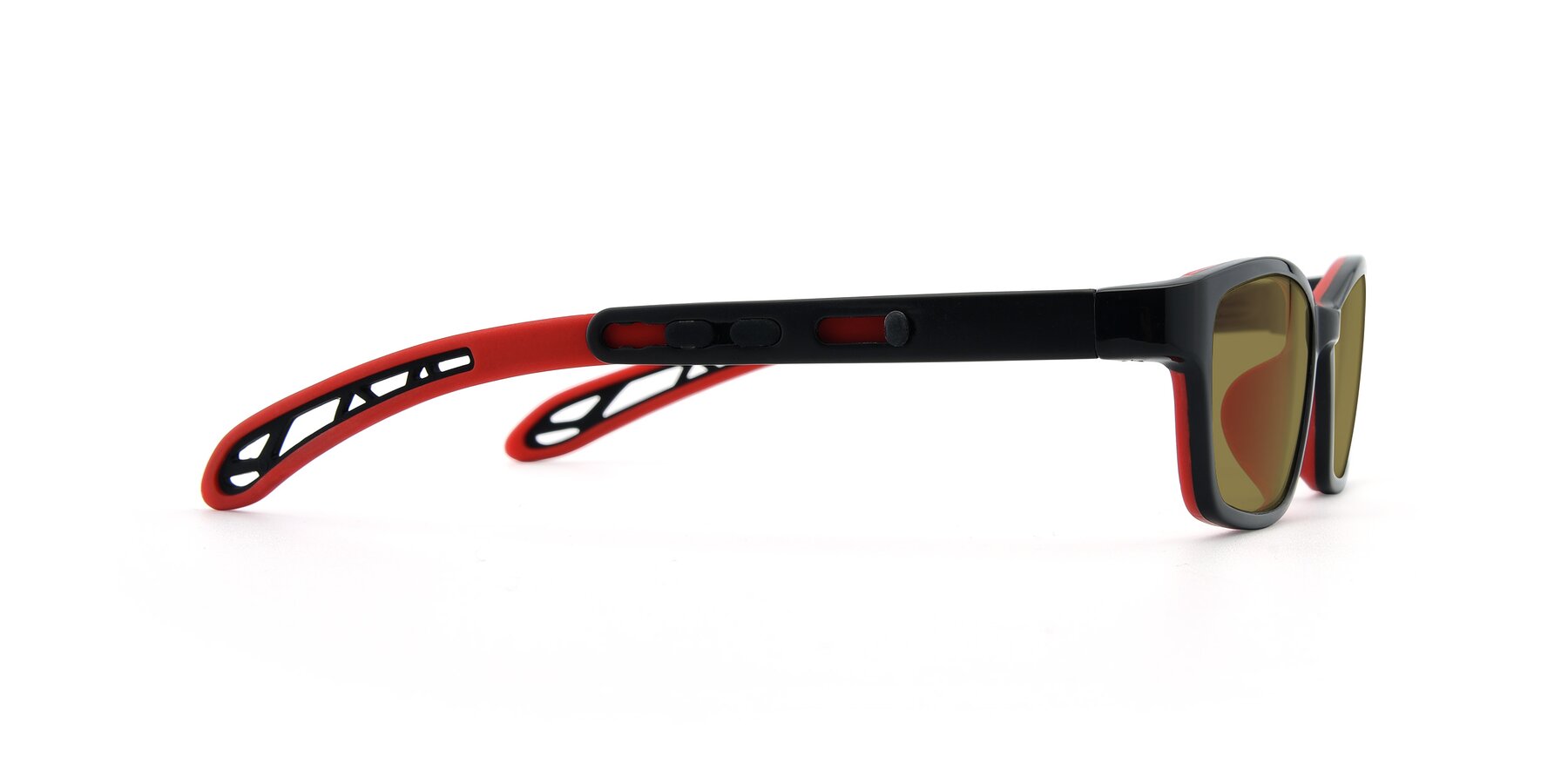 Side of 1075 in Black-Red with Brown Polarized Lenses