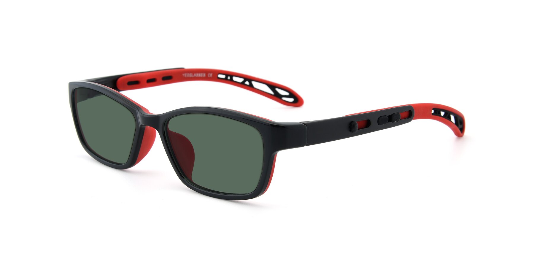 Angle of 1075 in Black-Red with Green Polarized Lenses
