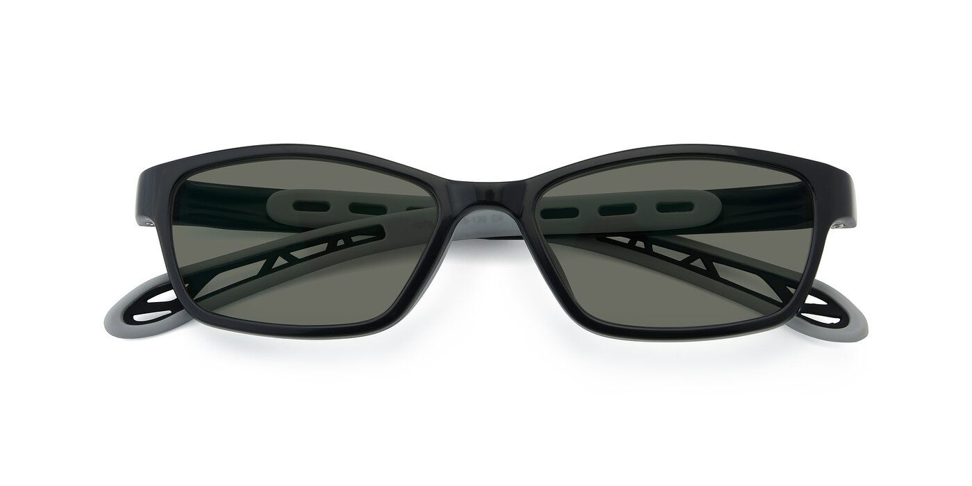 1075 - Black / Gray Polarized Sunglasses