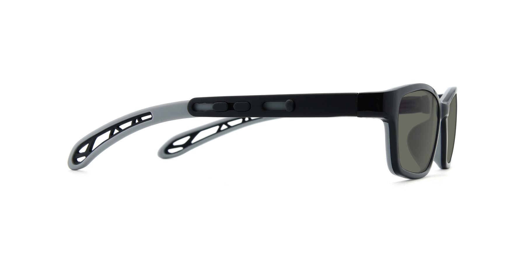 Side of 1075 in Black-Gray with Gray Polarized Lenses