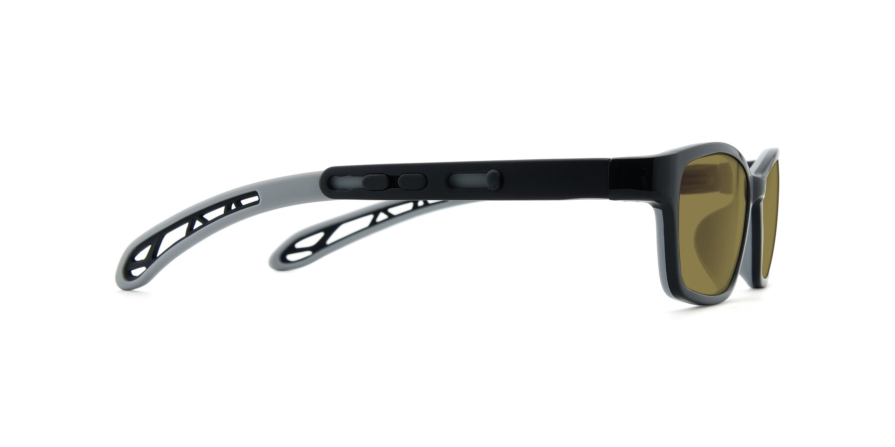 Side of 1075 in Black-Gray with Brown Polarized Lenses