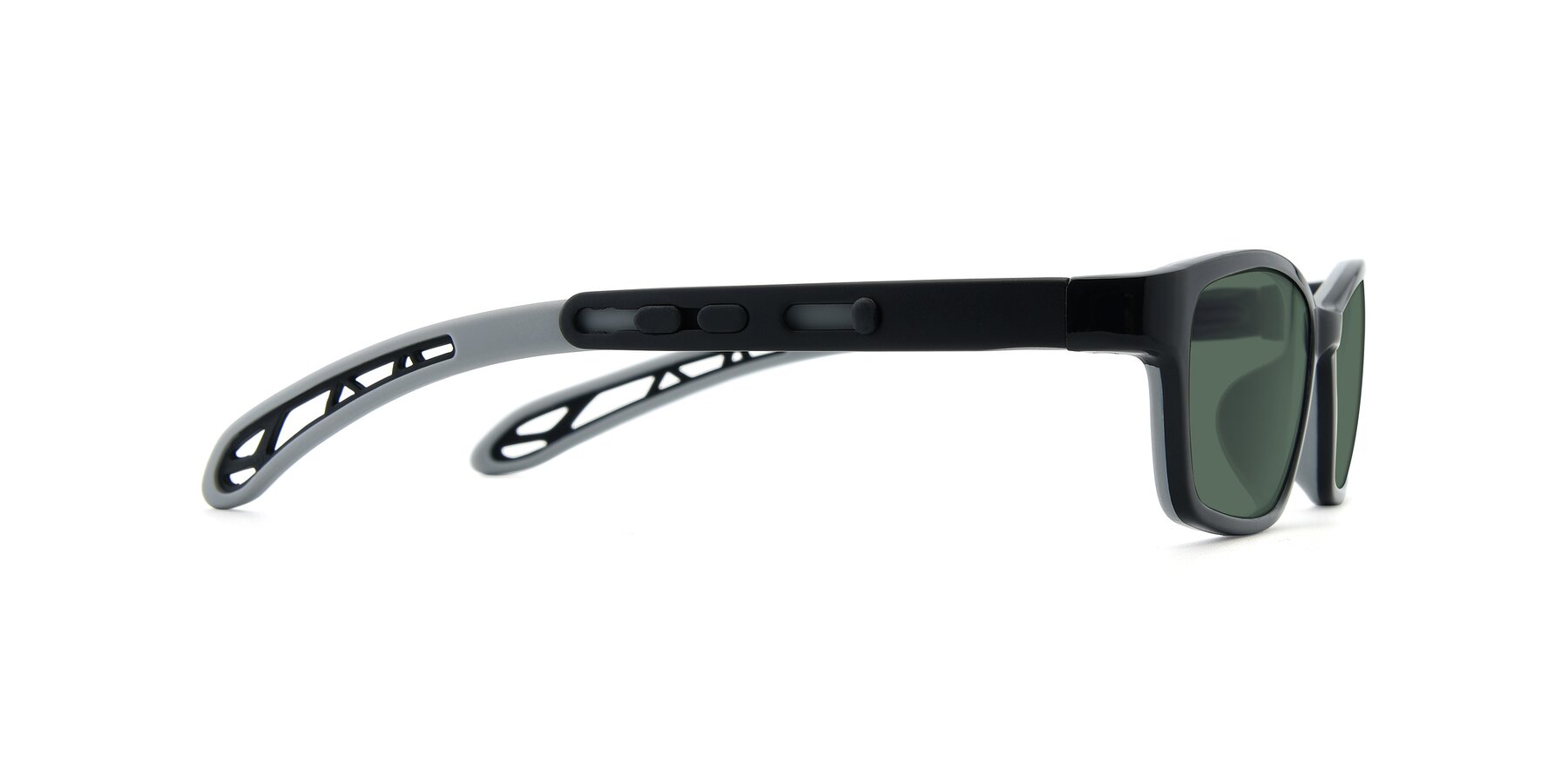 Side of 1075 in Black-Gray with Green Polarized Lenses