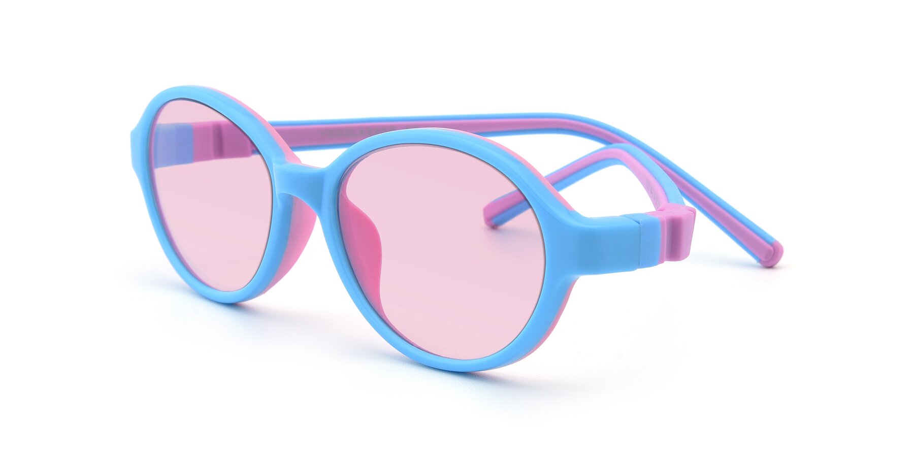 Angle of 1120 in Sky Blue-Pink with Light Pink Tinted Lenses