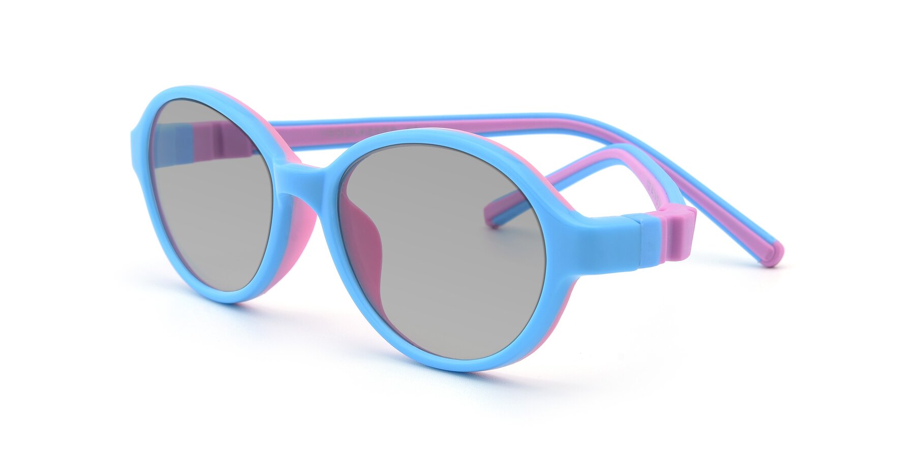 Angle of 1120 in Sky Blue-Pink with Light Gray Tinted Lenses