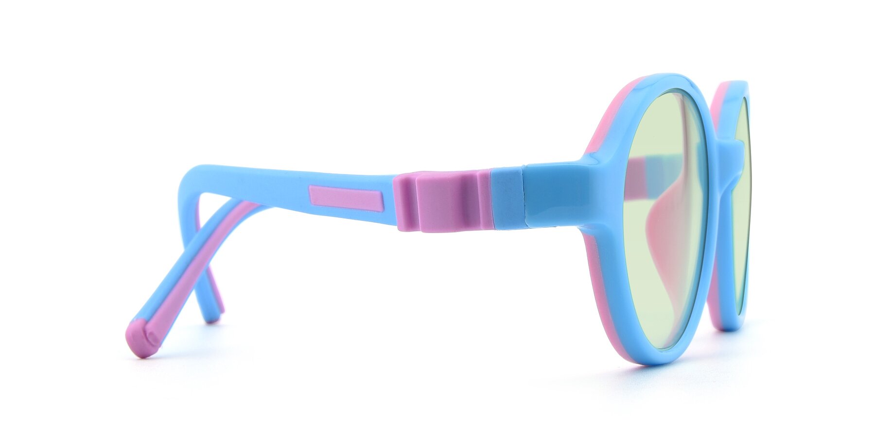 Side of 1120 in Sky Blue-Pink with Light Green Tinted Lenses