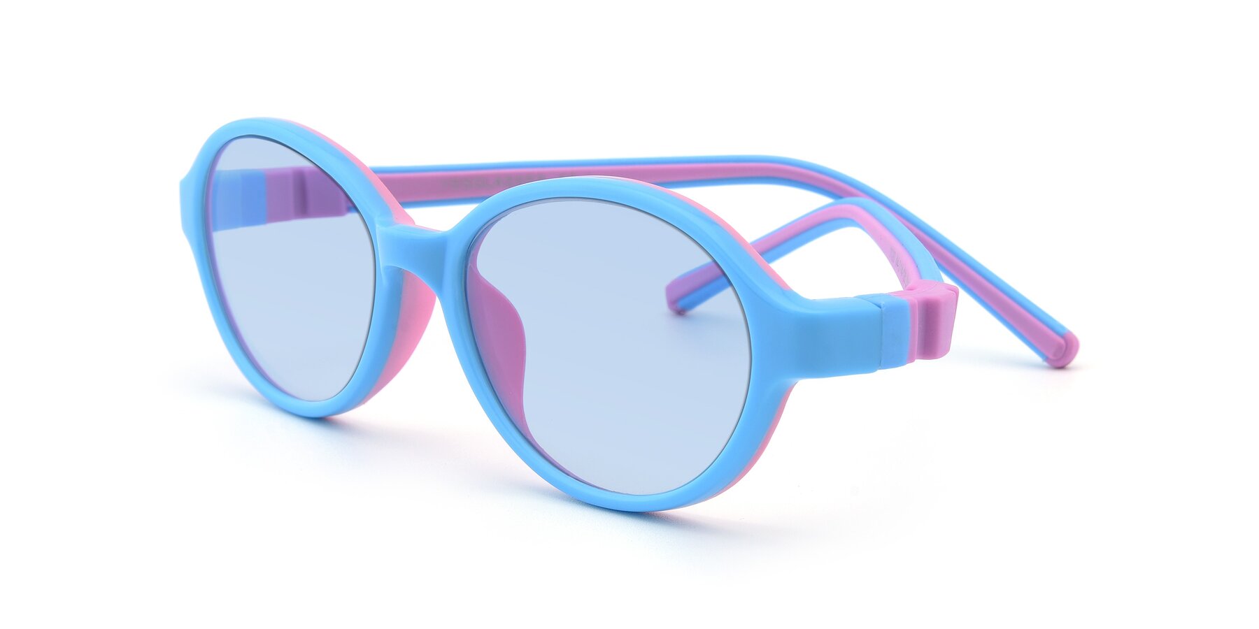 Angle of 1120 in Sky Blue-Pink with Light Blue Tinted Lenses