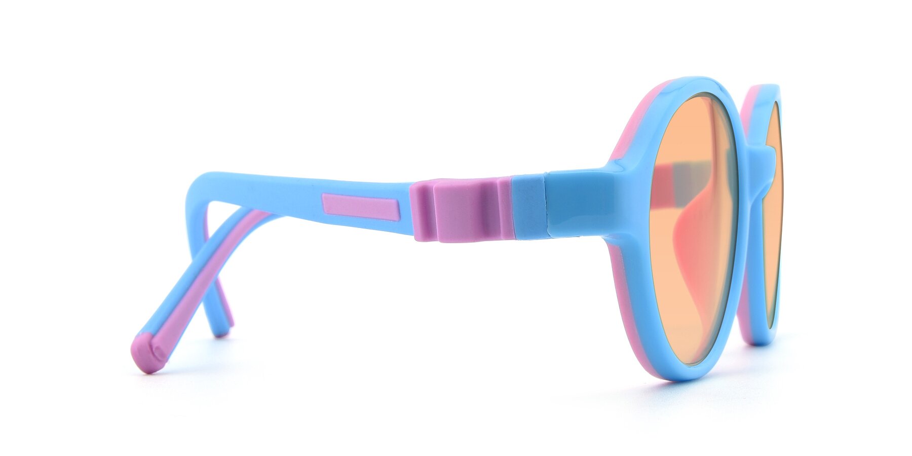 Side of 1120 in Sky Blue-Pink with Light Orange Tinted Lenses