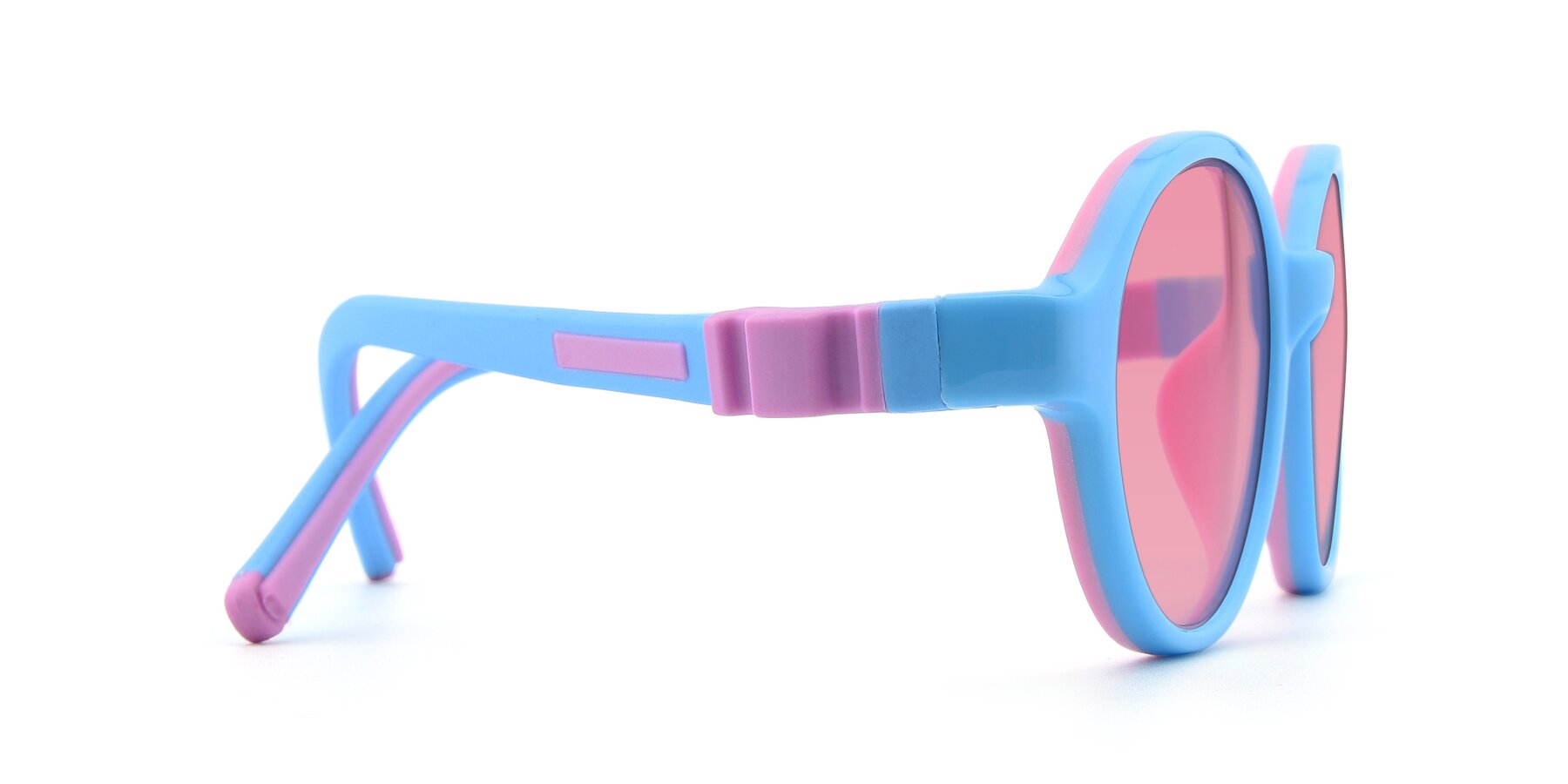 Side of 1120 in Sky Blue-Pink with Pink Tinted Lenses