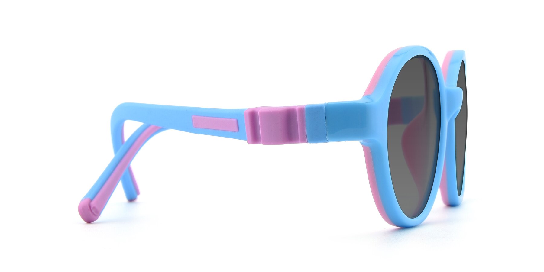 Side of 1120 in Sky Blue-Pink with Medium Gray Tinted Lenses