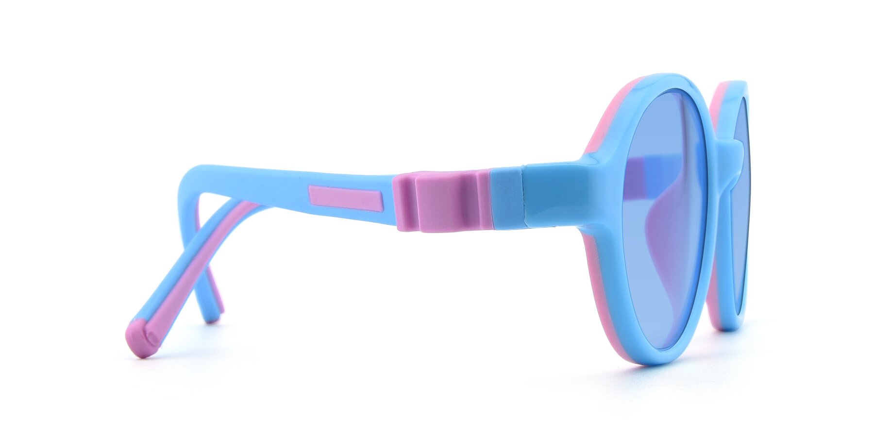 Side of 1120 in Sky Blue-Pink with Medium Blue Tinted Lenses