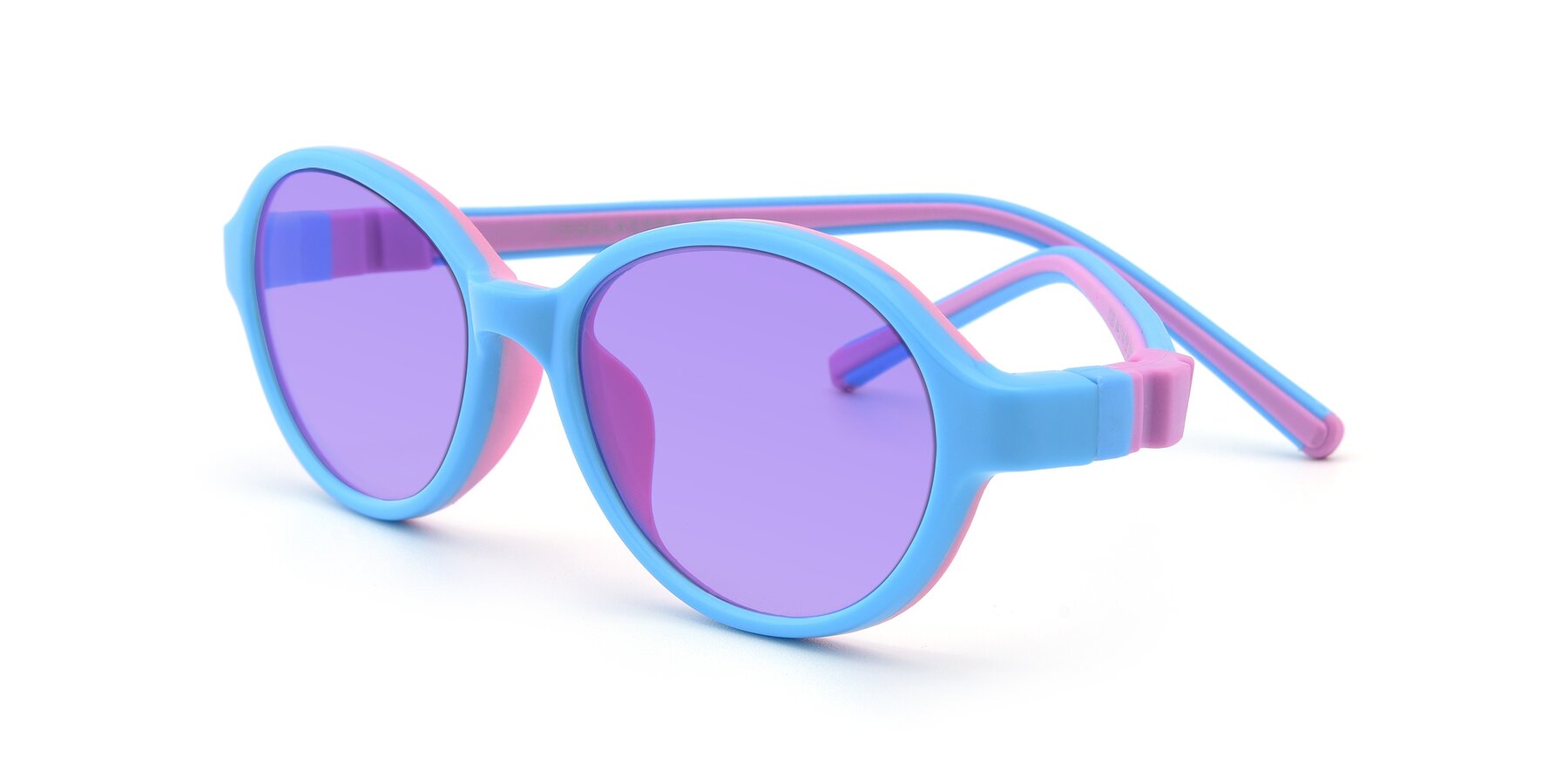 Angle of 1120 in Sky Blue-Pink with Medium Purple Tinted Lenses