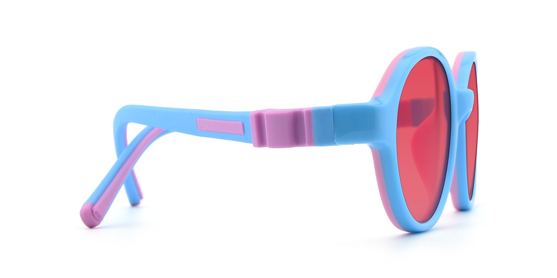 Side of 1120 in Sky Blue-Pink with Red Tinted Lenses