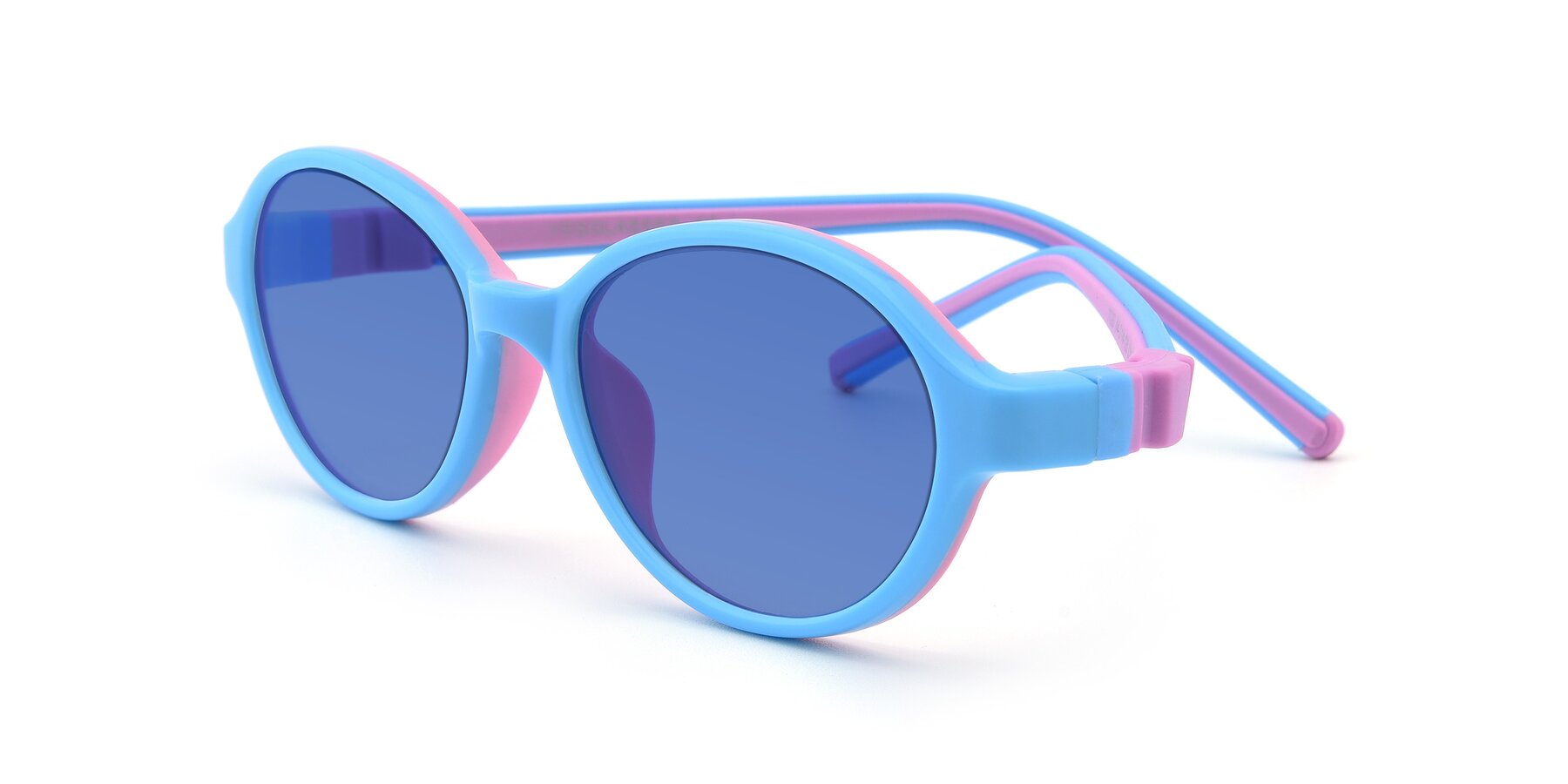 Angle of 1120 in Sky Blue-Pink with Blue Tinted Lenses