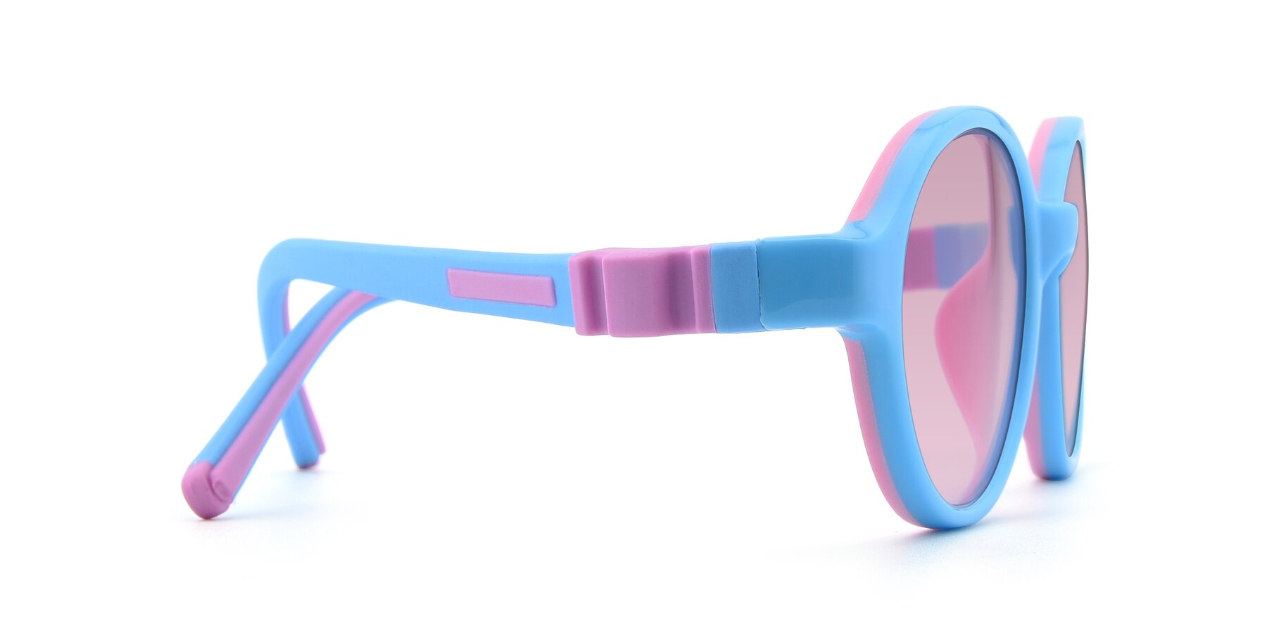 Side of 1120 in Sky Blue-Pink with Light Wine Tinted Lenses