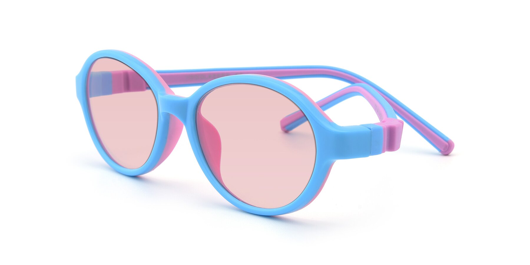 Angle of 1120 in Sky Blue-Pink with Light Garnet Tinted Lenses