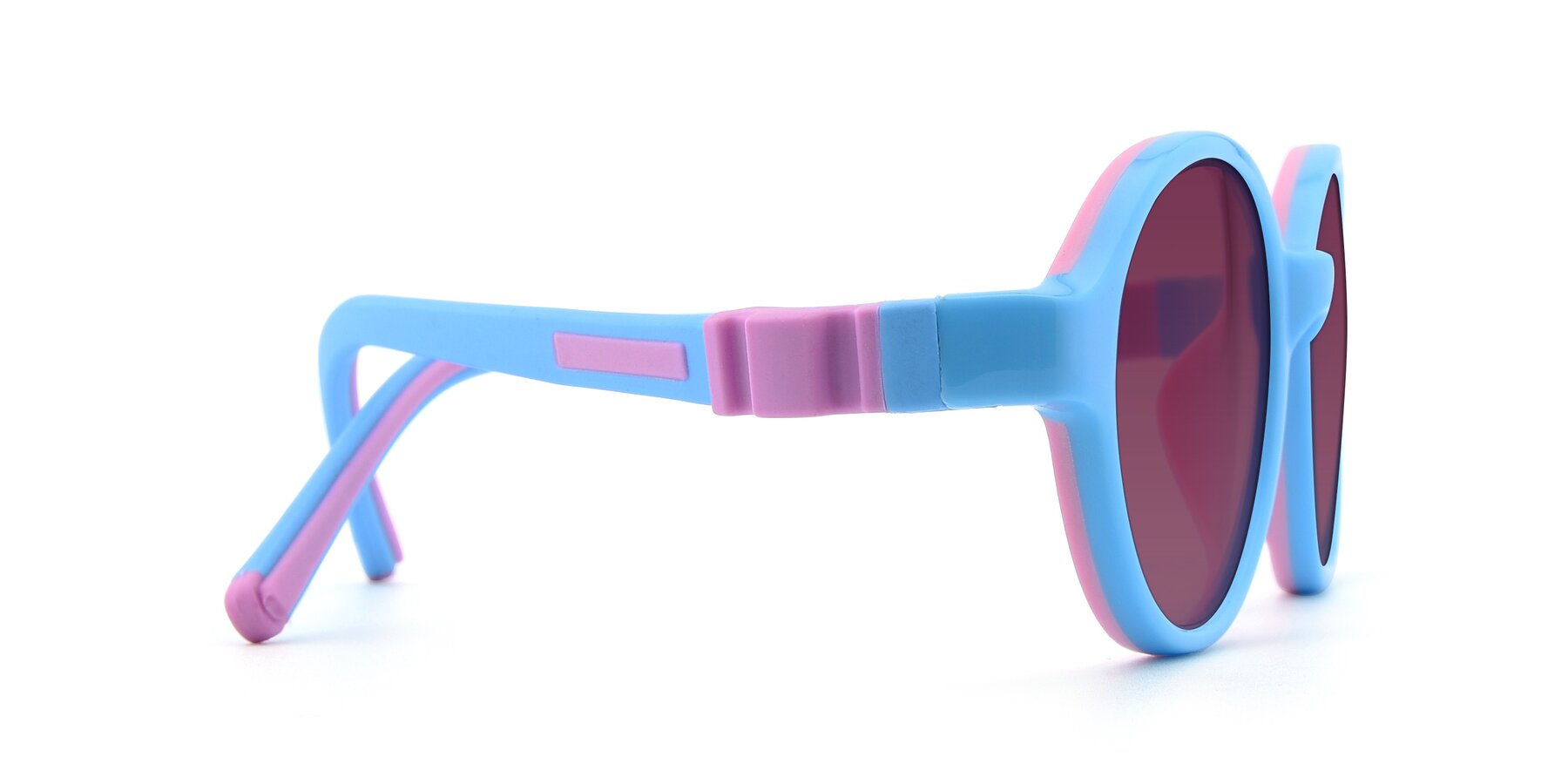 Side of 1120 in Sky Blue-Pink with Wine Tinted Lenses