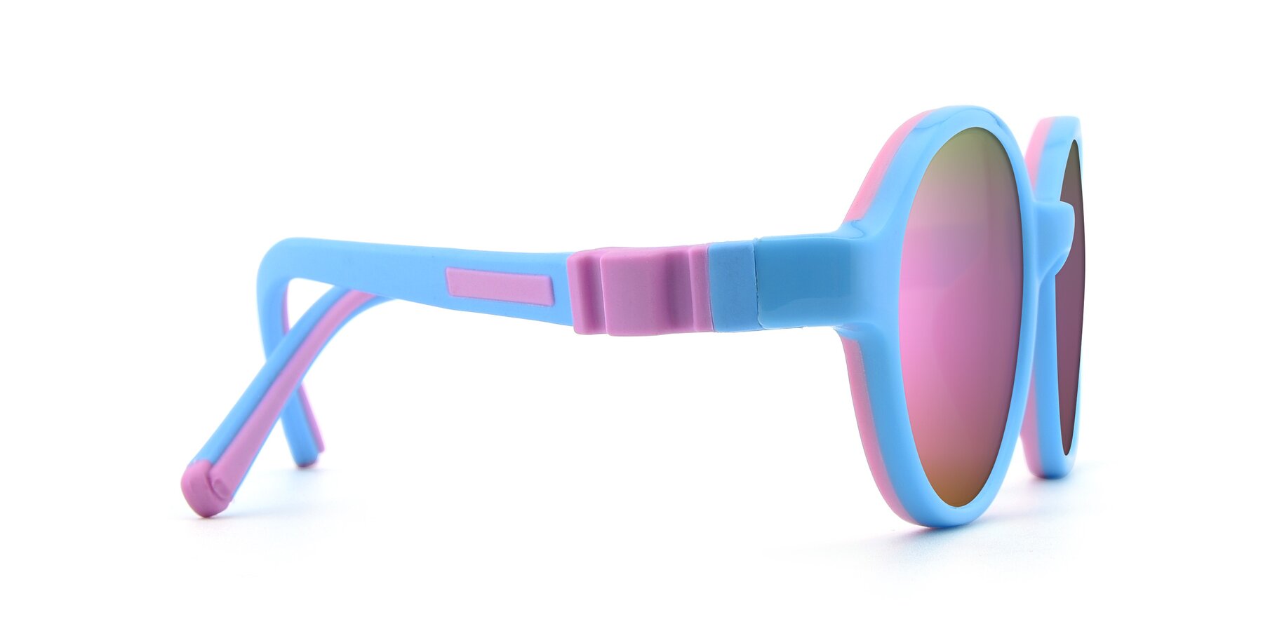 Side of 1120 in Sky Blue-Pink with Pink Mirrored Lenses