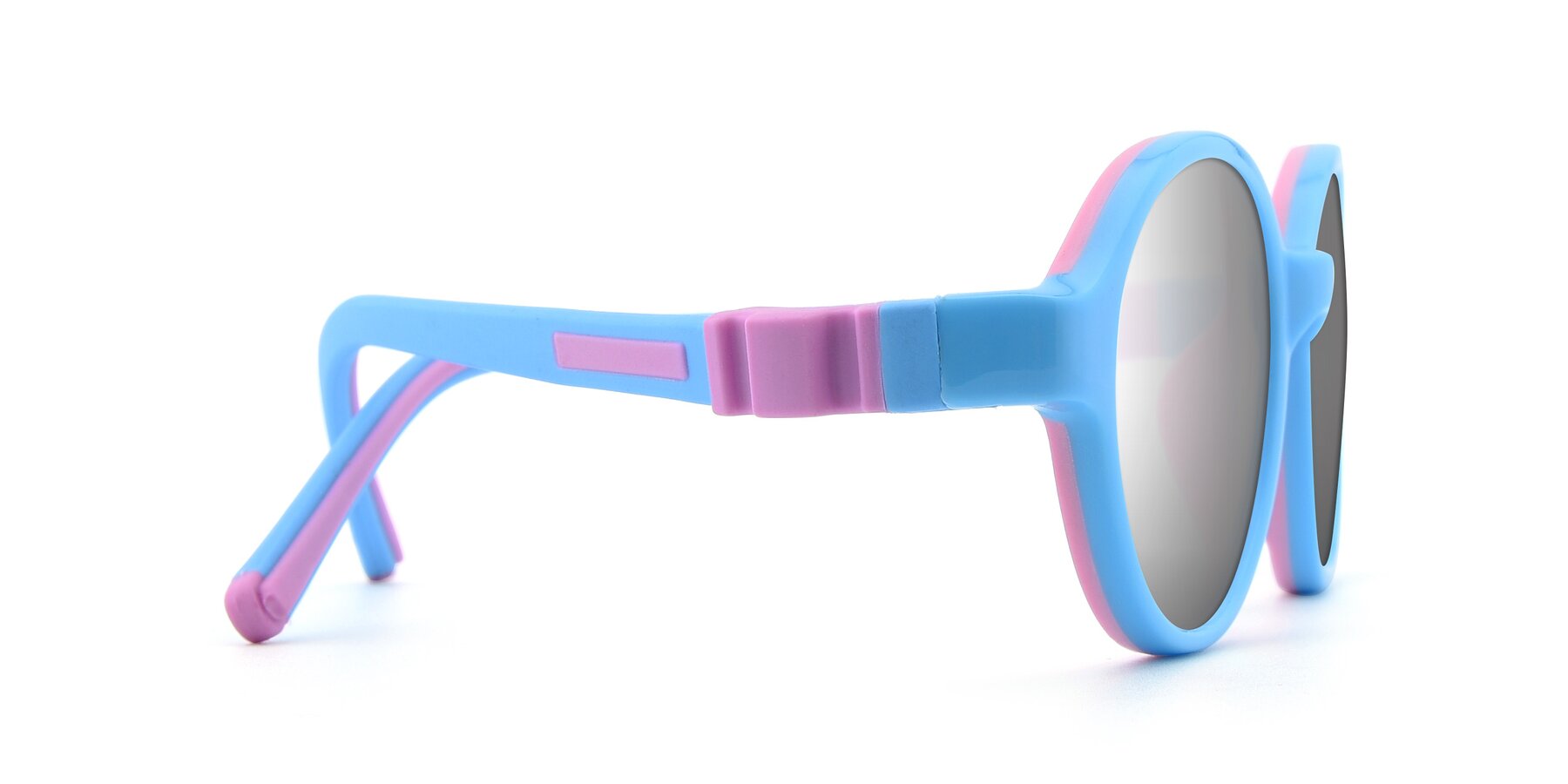 Side of 1120 in Sky Blue-Pink with Silver Mirrored Lenses