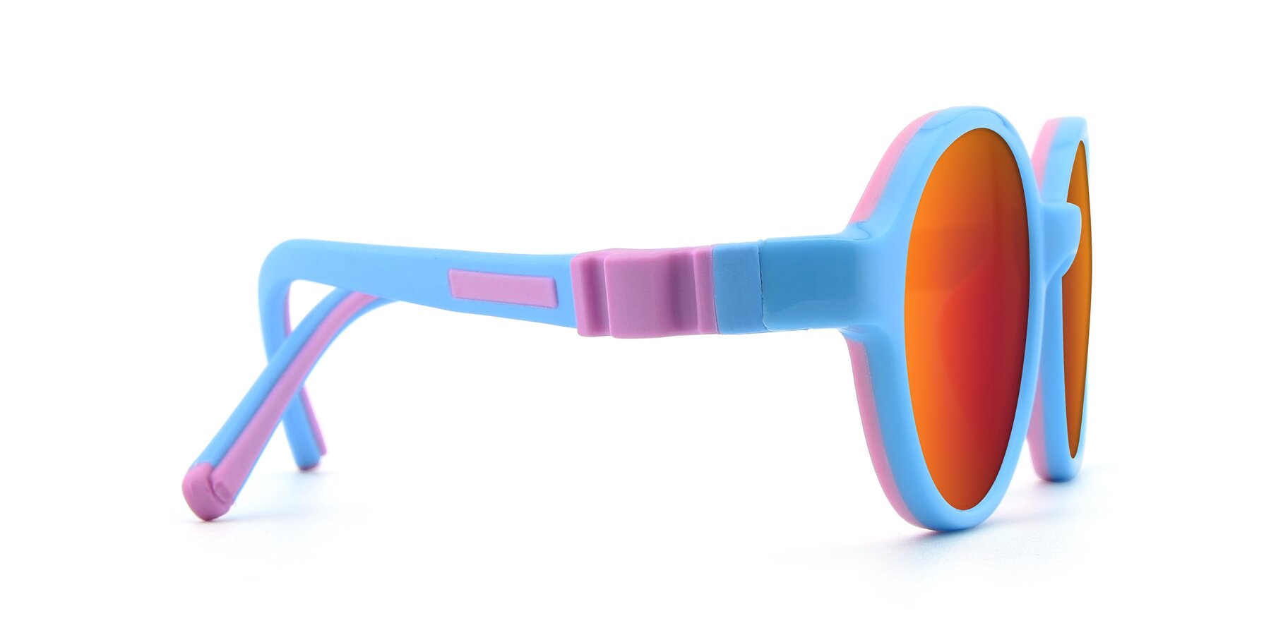 Side of 1120 in Sky Blue-Pink with Red Gold Mirrored Lenses