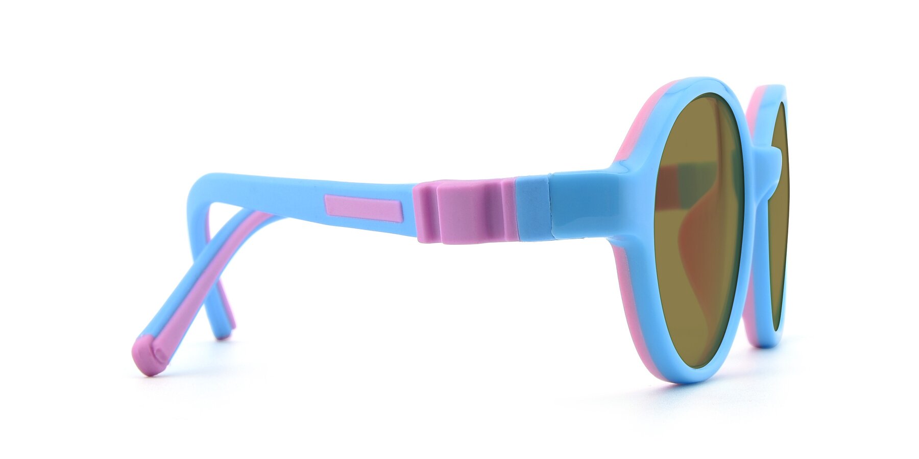 Side of 1120 in Sky Blue-Pink with Brown Polarized Lenses