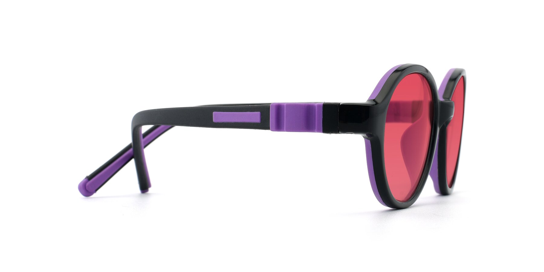 Side of 1120 in Black-Purple with Red Tinted Lenses