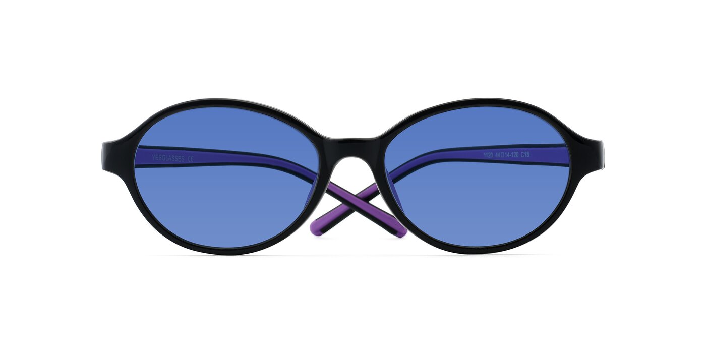 1120 - Black / Purple Tinted Sunglasses