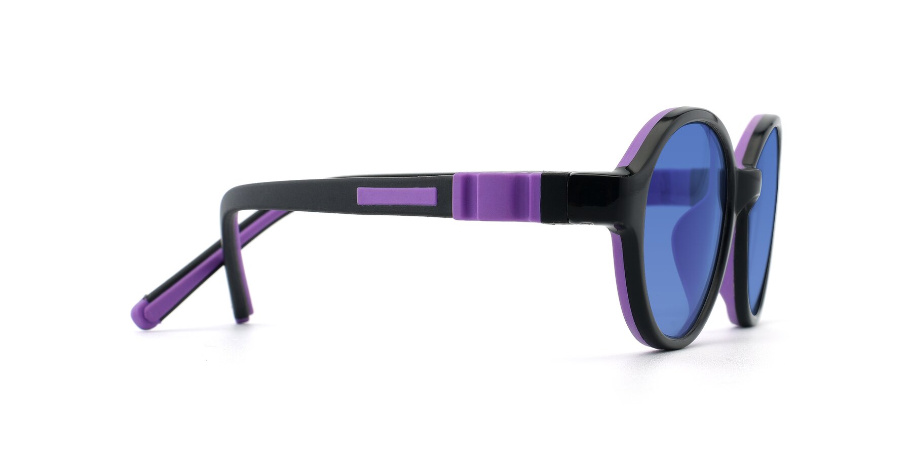 Side of 1120 in Black-Purple with Blue Tinted Lenses