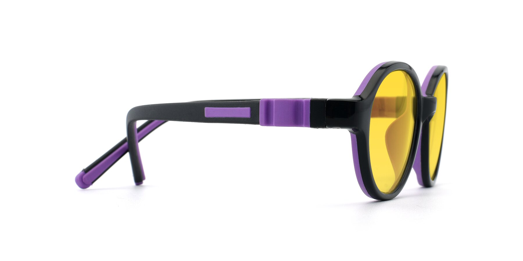 Side of 1120 in Black-Purple with Yellow Tinted Lenses