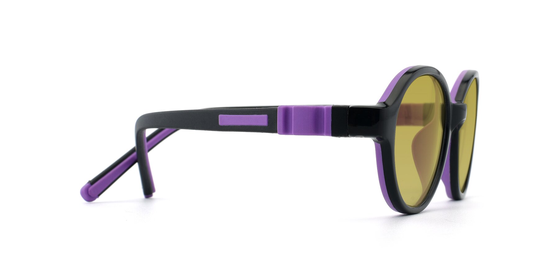 Side of 1120 in Black-Purple with Champagne Tinted Lenses