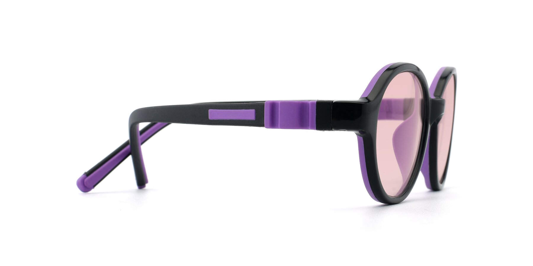 Side of 1120 in Black-Purple with Light Garnet Tinted Lenses