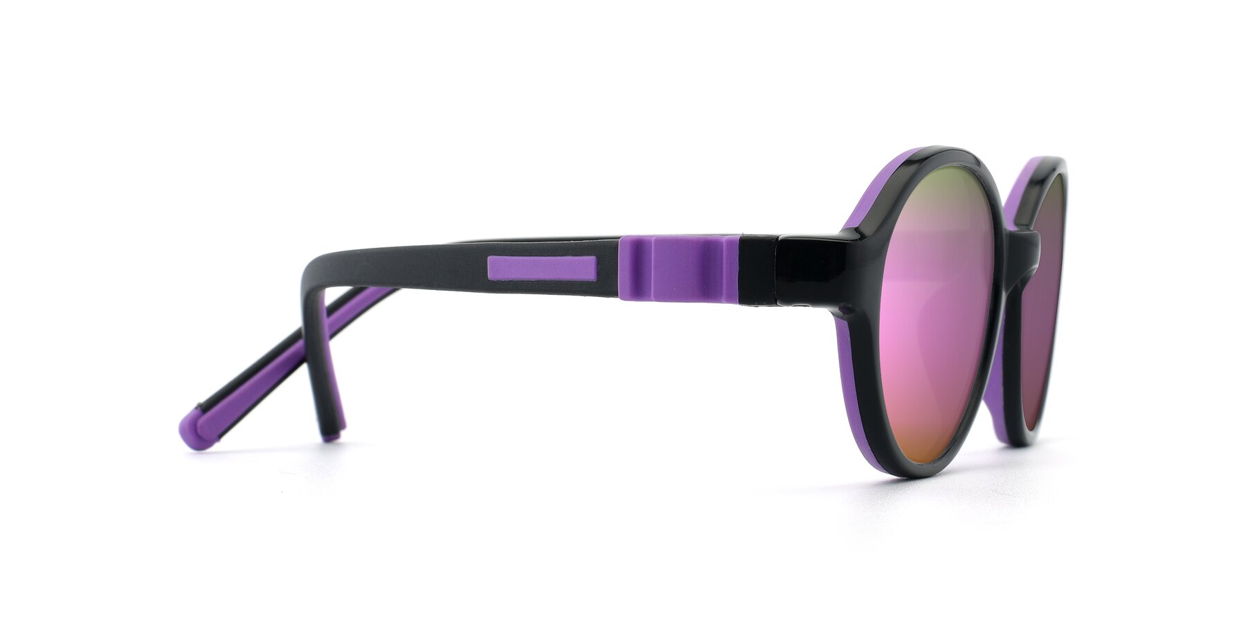 Side of 1120 in Black-Purple with Pink Mirrored Lenses