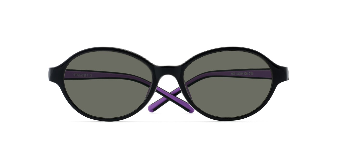 1120 - Black / Purple Polarized Sunglasses