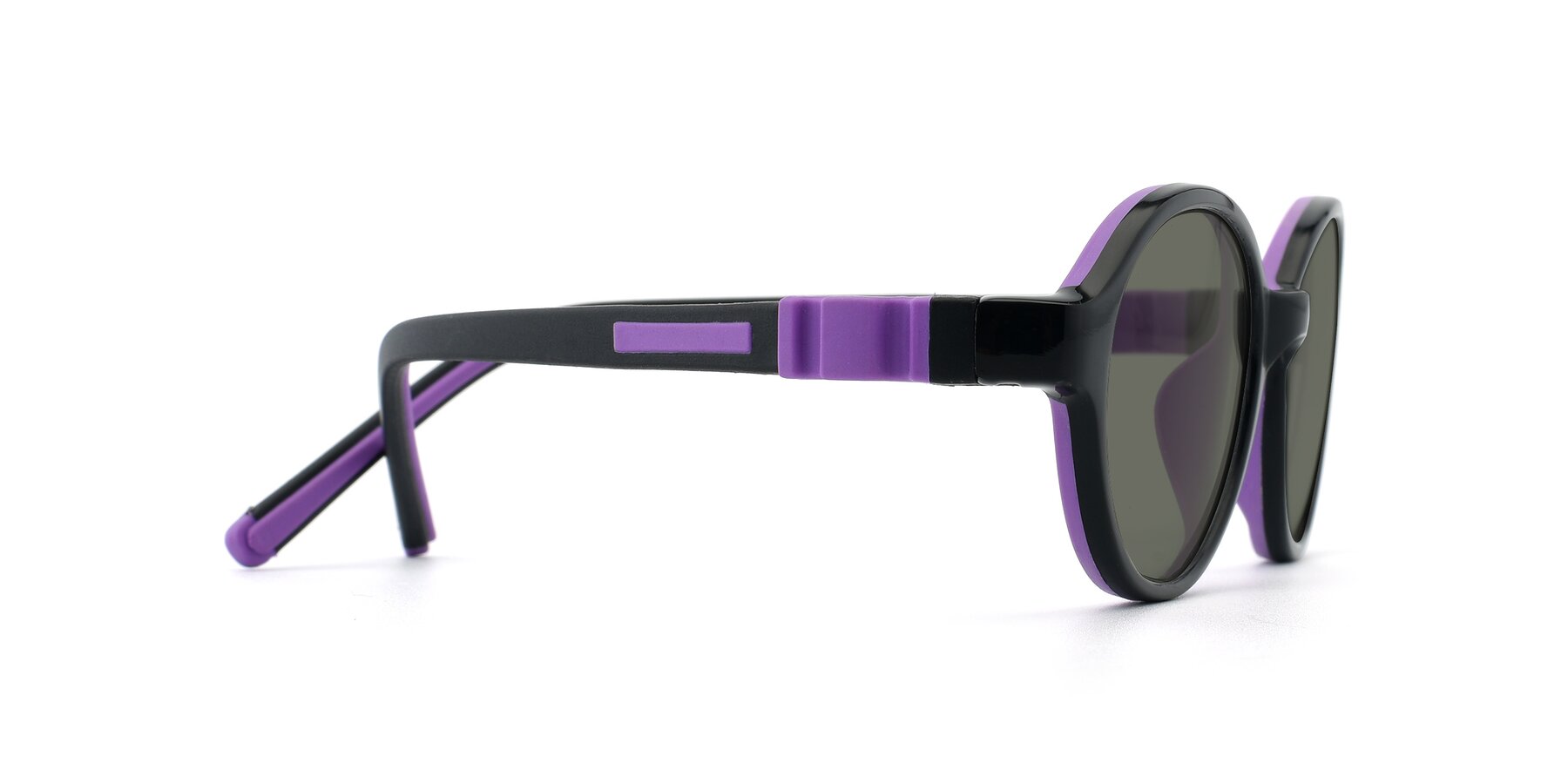 Side of 1120 in Black-Purple with Gray Polarized Lenses