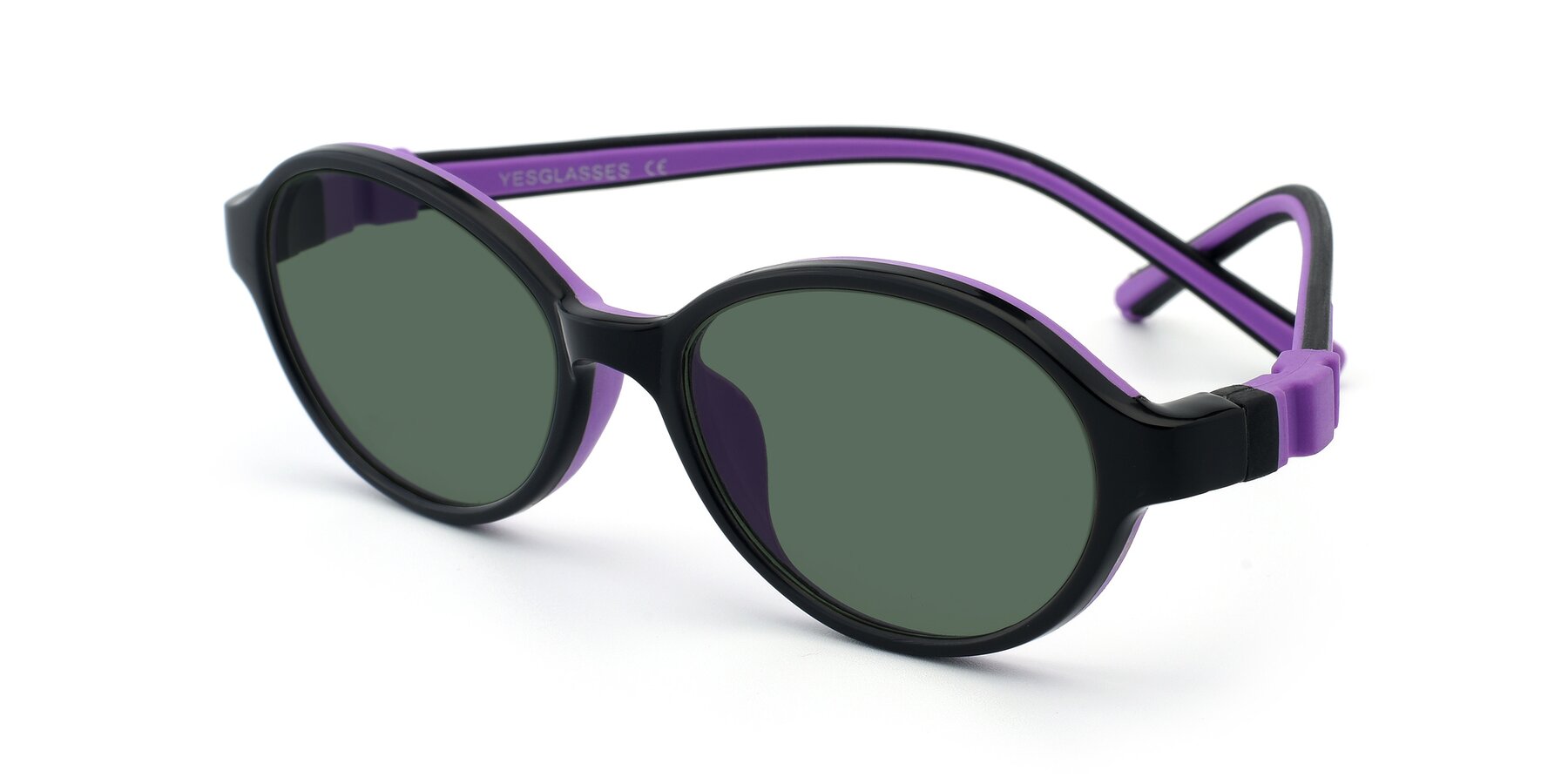 Angle of 1120 in Black-Purple with Green Polarized Lenses