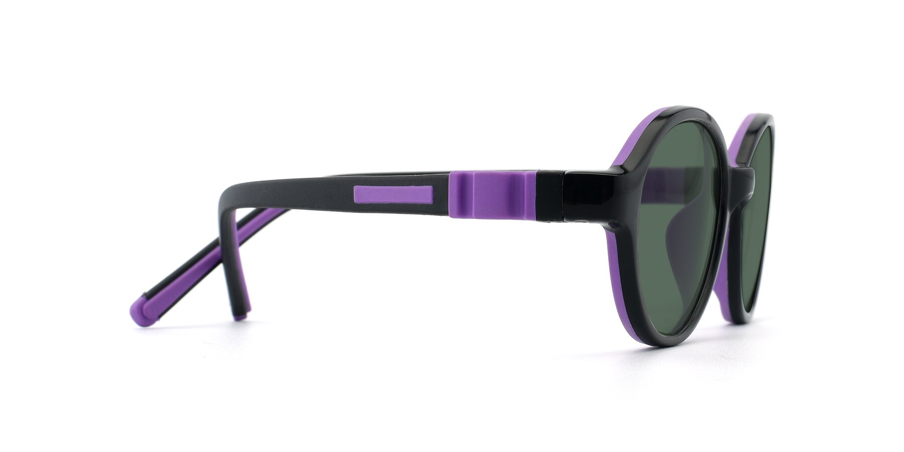 Side of 1120 in Black-Purple with Green Polarized Lenses