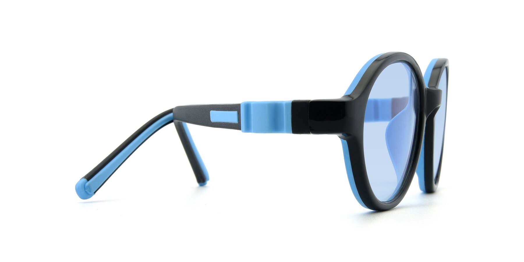 Side of 1120 in Black-Blue with Light Blue Tinted Lenses