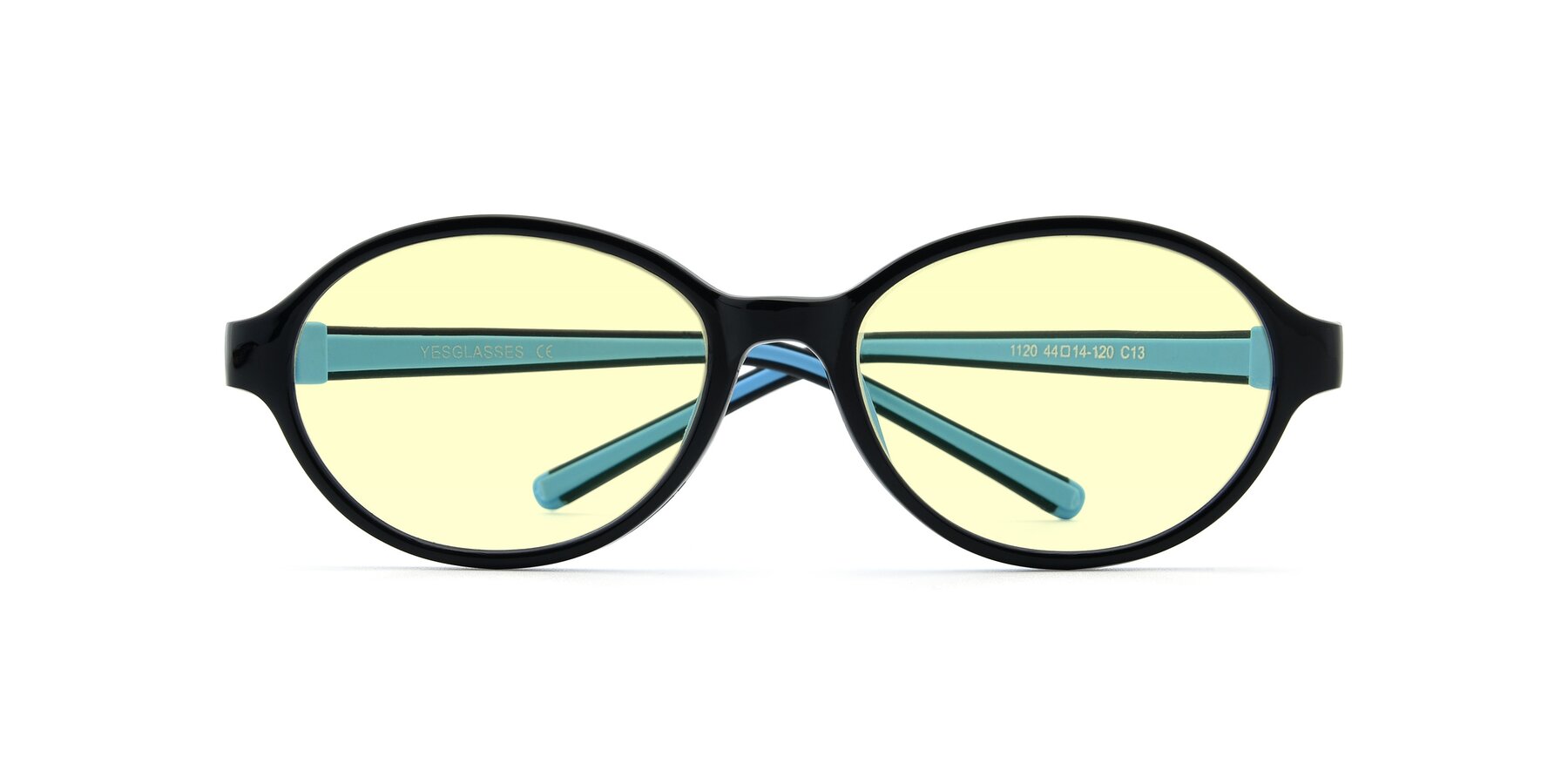 Folded Front of 1120 in Black-Blue with Light Yellow Tinted Lenses