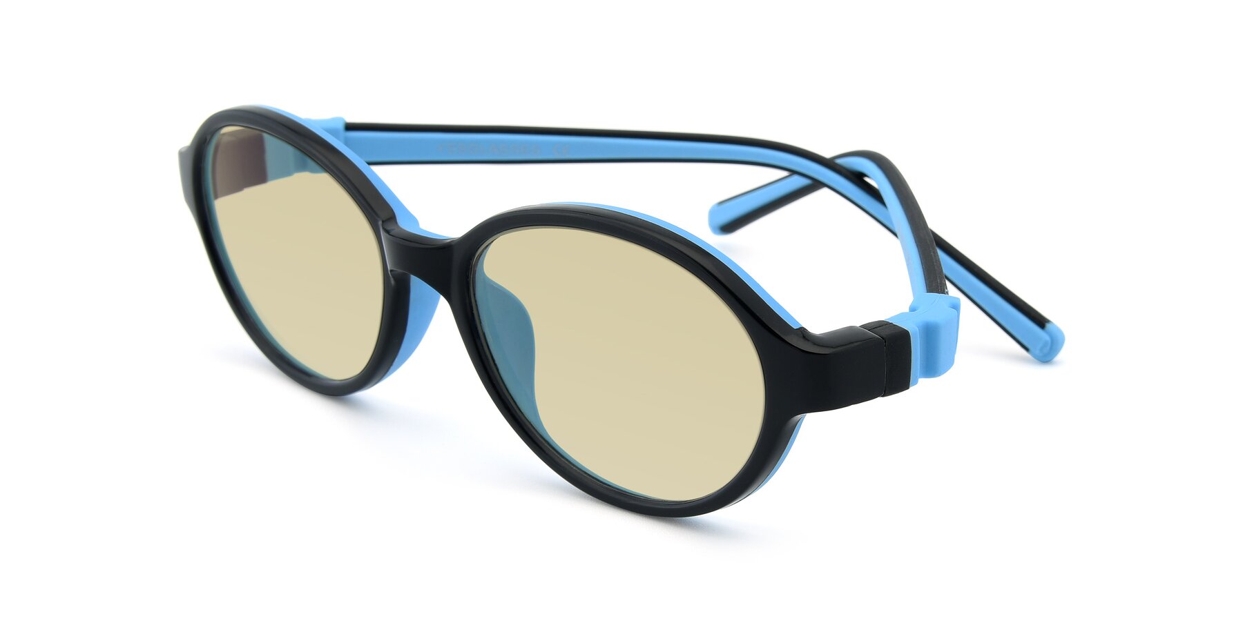 Angle of 1120 in Black-Blue with Light Champagne Tinted Lenses