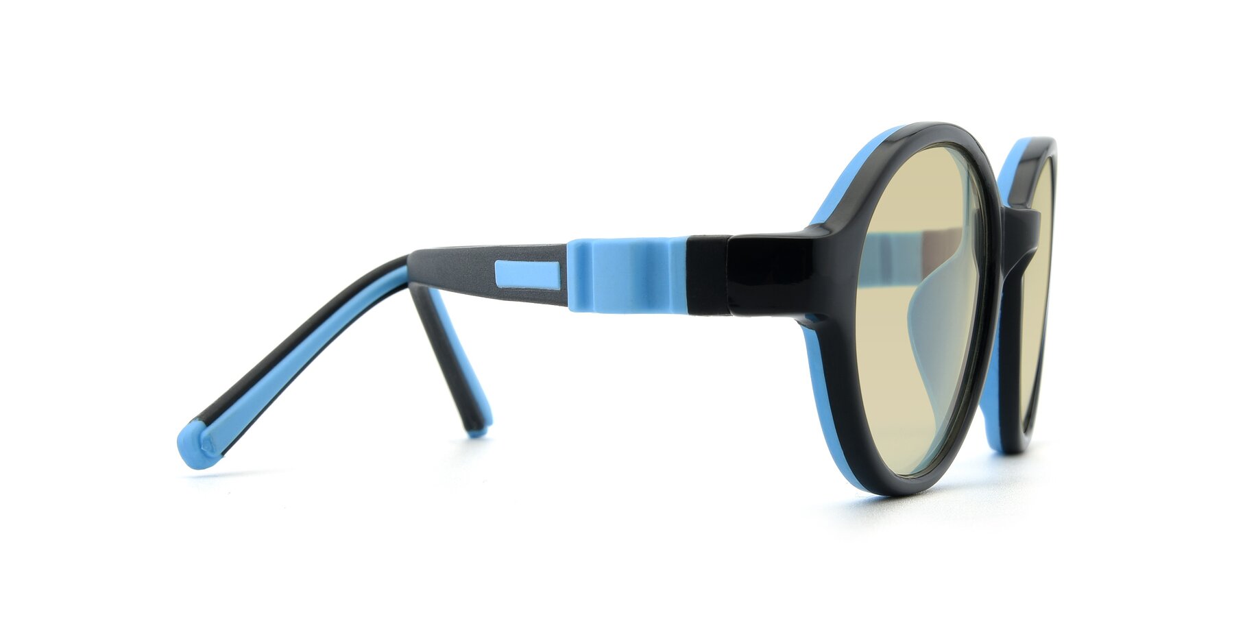 Side of 1120 in Black-Blue with Light Champagne Tinted Lenses