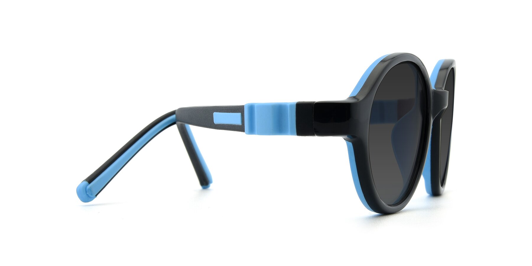 Side of 1120 in Black-Blue with Gray Tinted Lenses