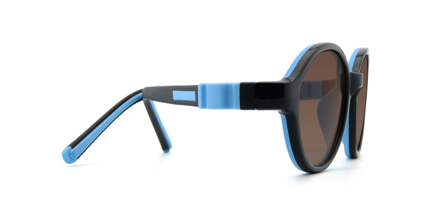 Side of 1120 in Black-Blue with Brown Tinted Lenses