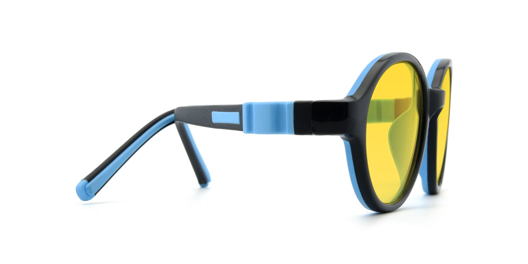 Side of 1120 in Black-Blue with Yellow Tinted Lenses