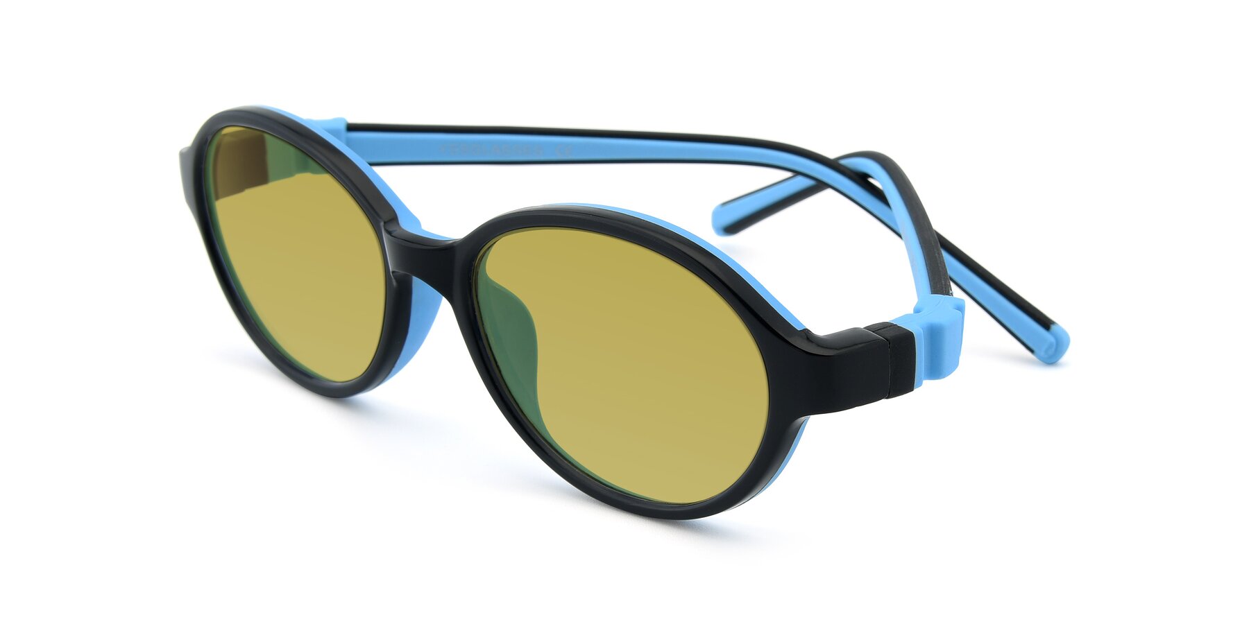 Angle of 1120 in Black-Blue with Champagne Tinted Lenses